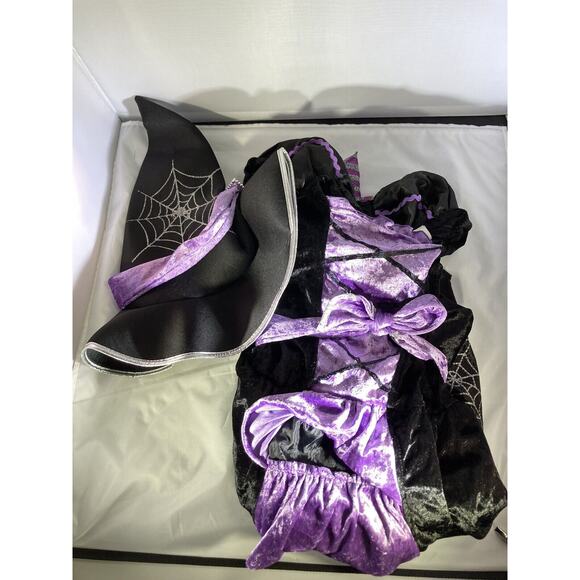 Spooktacular Creations Purple Witch costume Dress & Hat Child Size M. Soft!!!! - Picture 3 of 7